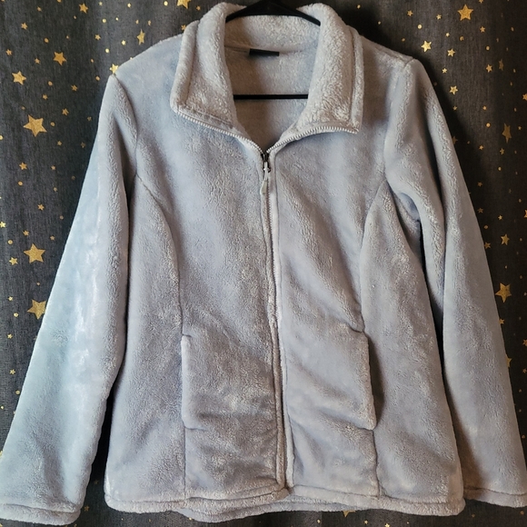32 Degrees Jackets & Blazers - 32 Degrees Heat | Light Blue Plush Zip-Up Jacket Medium